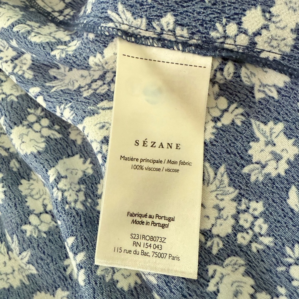 Sezane Asianne Dress Cara Print 36 4 - Picture 6 of 7